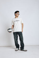 Men's off-white over-sized tee