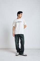 Men's off-white over-sized tee