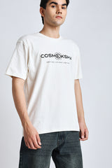 Men's off-white over-sized tee