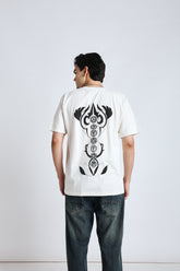 Men's off-white over-sized tee