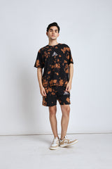 BLACK BROWN SPLATTER CO-ORD SET