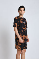 BLACK BROWN SPLATTER CO-ORD SET