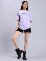 Women's Lavender Over-sized tee