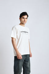 Men's off-white over-sized tee