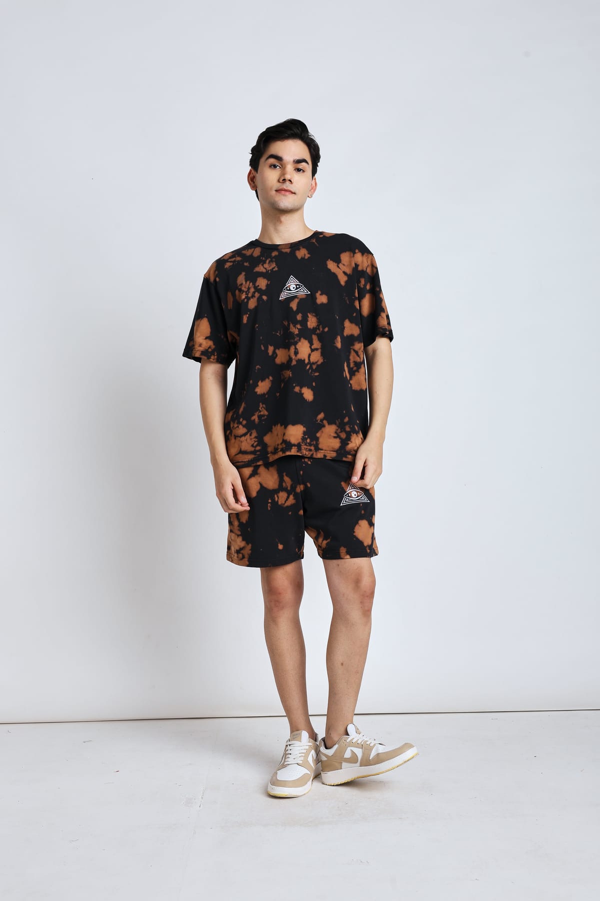 BLACK BROWN SPLATTER CO-ORD SET
