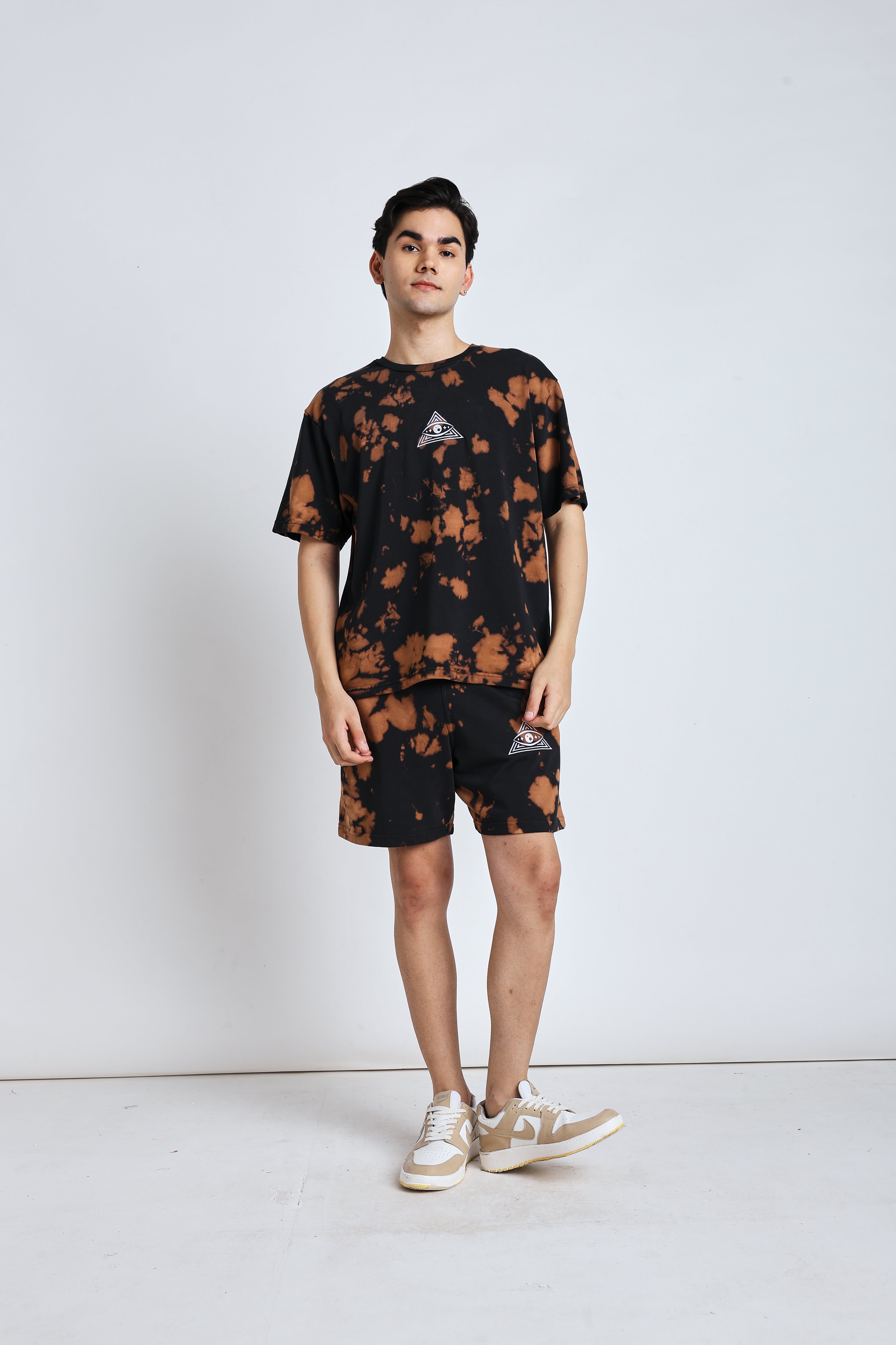 BLACK BROWN SPLATTER CO-ORD SET