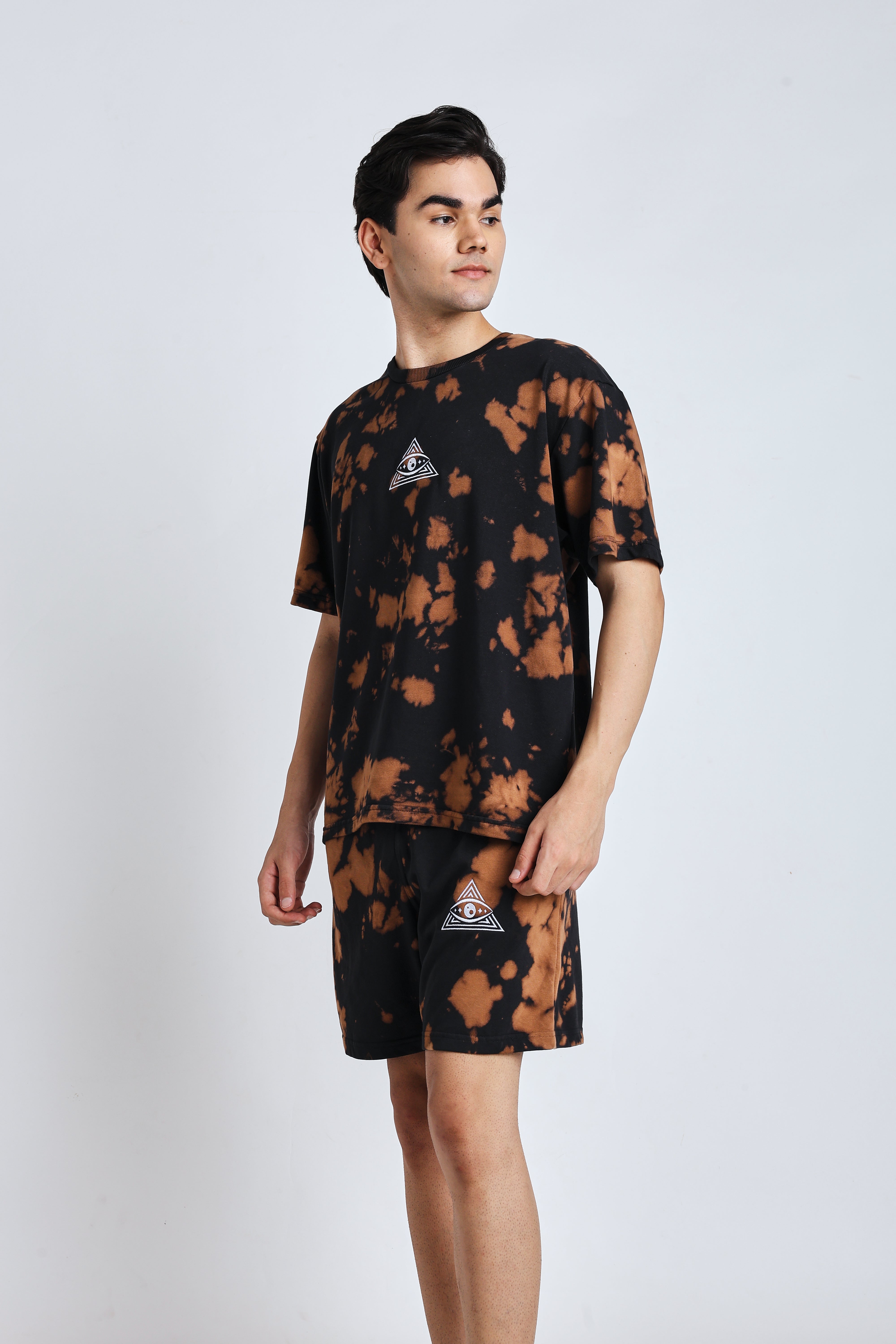BLACK BROWN SPLATTER CO-ORD SET