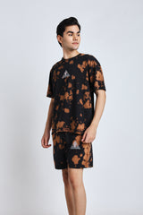 BLACK BROWN SPLATTER CO-ORD SET