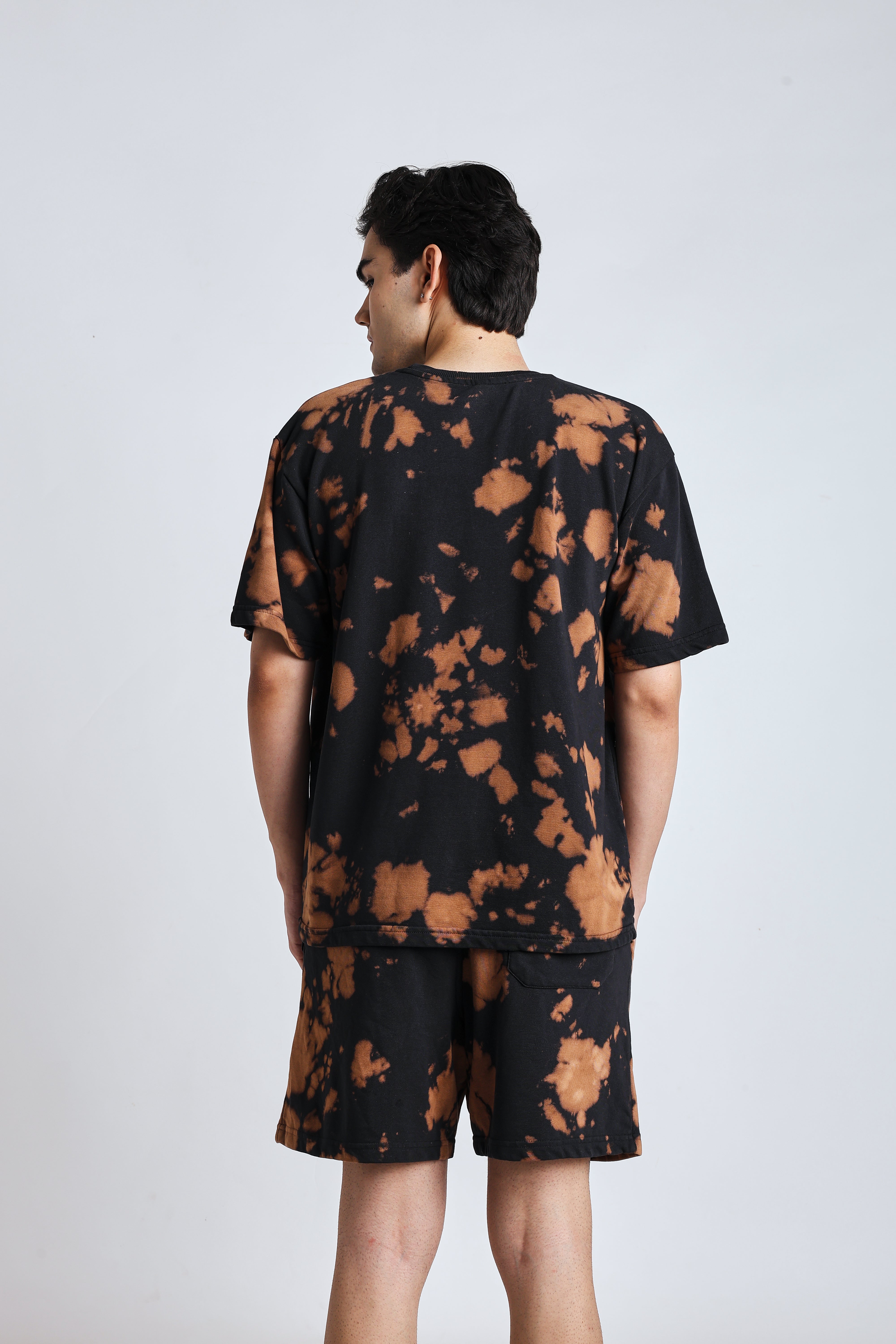 BLACK BROWN SPLATTER CO-ORD SET