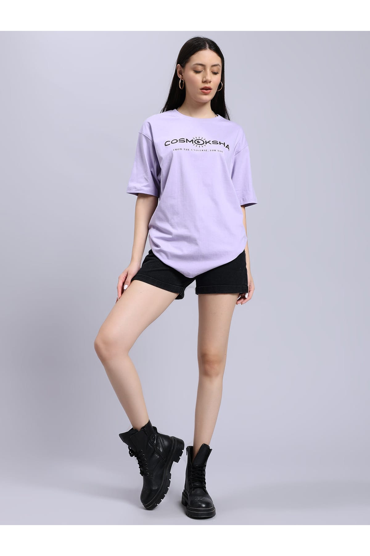 Women's Lavender Over-sized tee