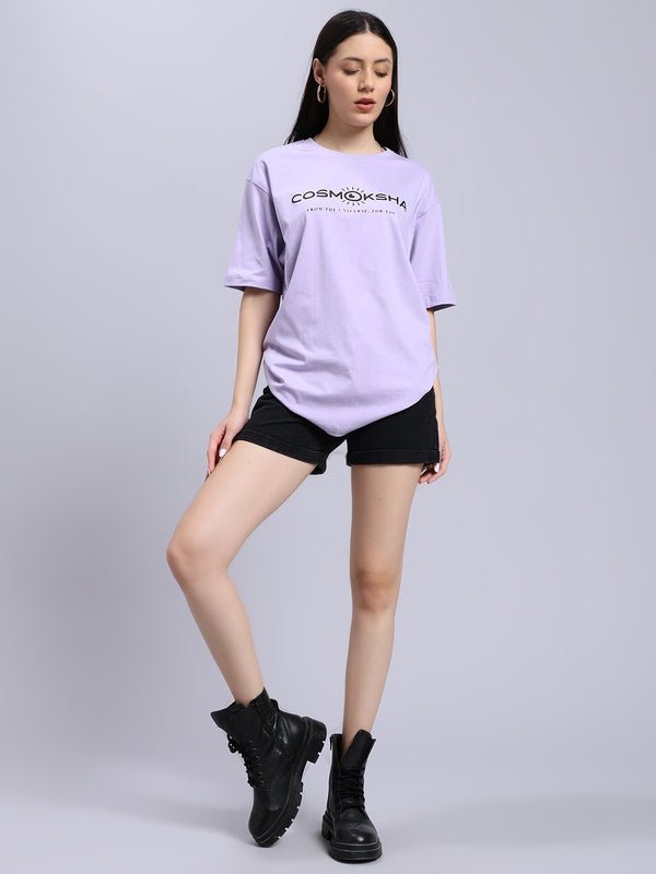 Women's Lavender Over-sized tee alt view