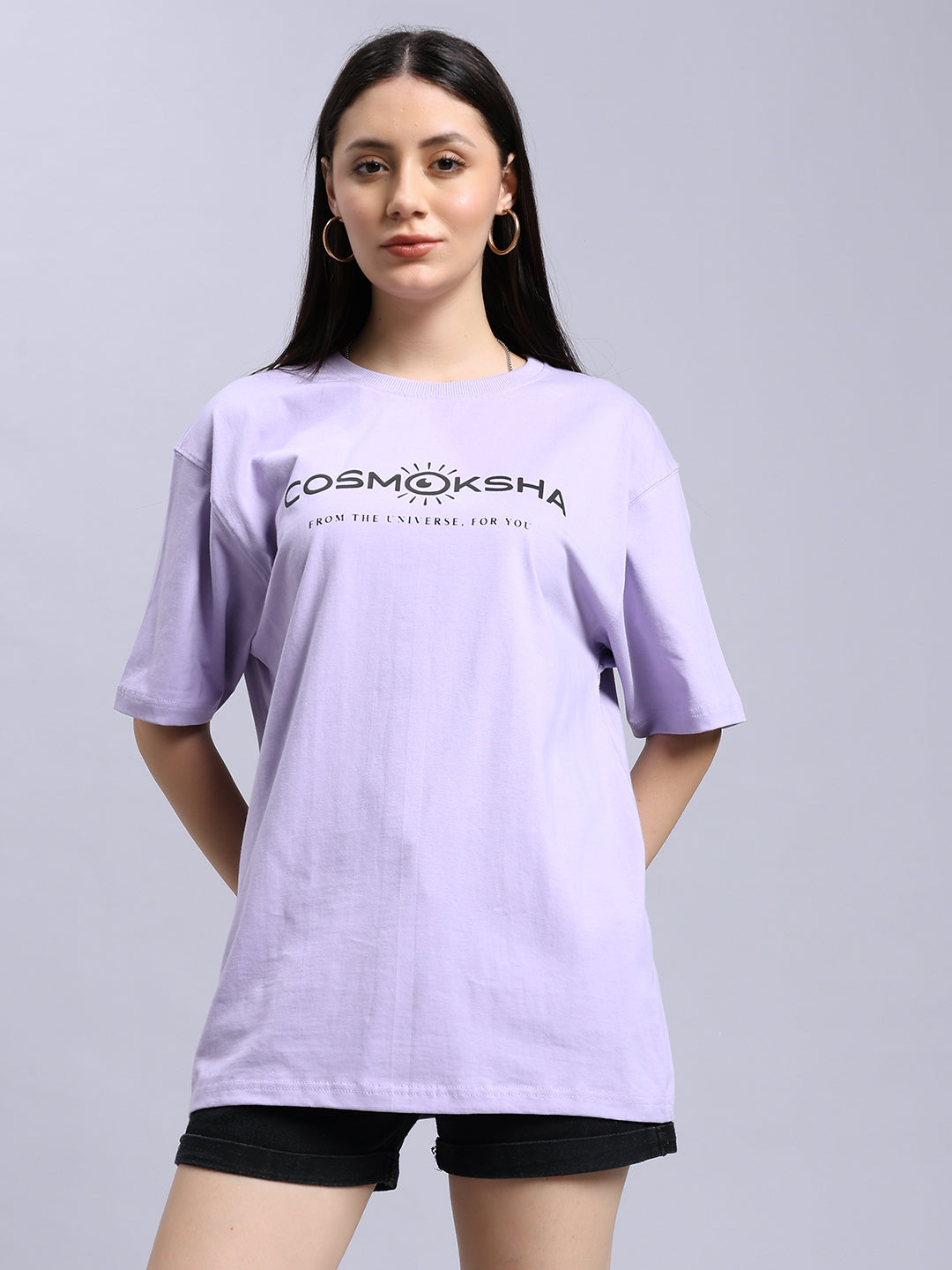 Women's Lavender Over-sized tee
