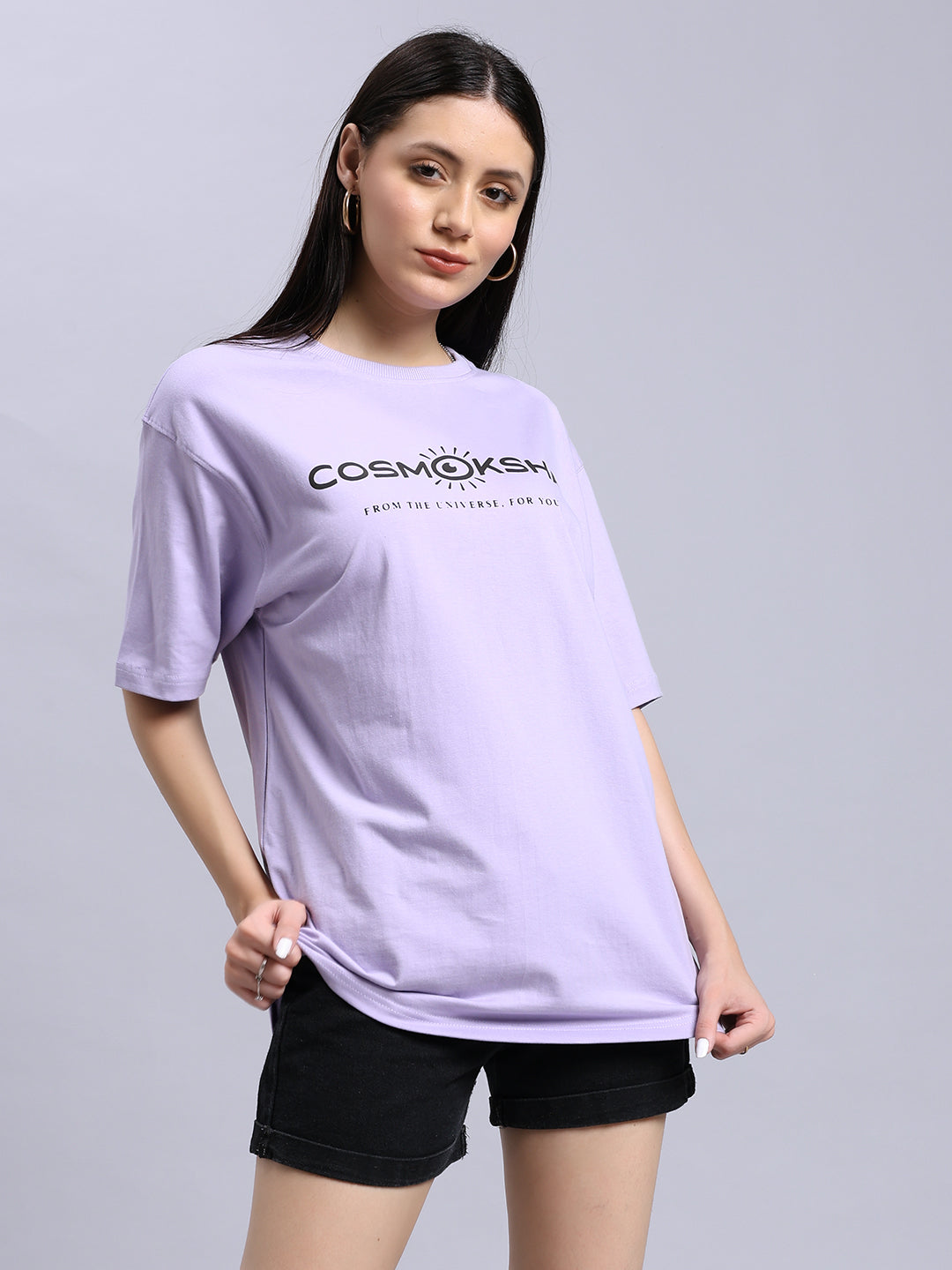 Women's Lavender Over-sized tee