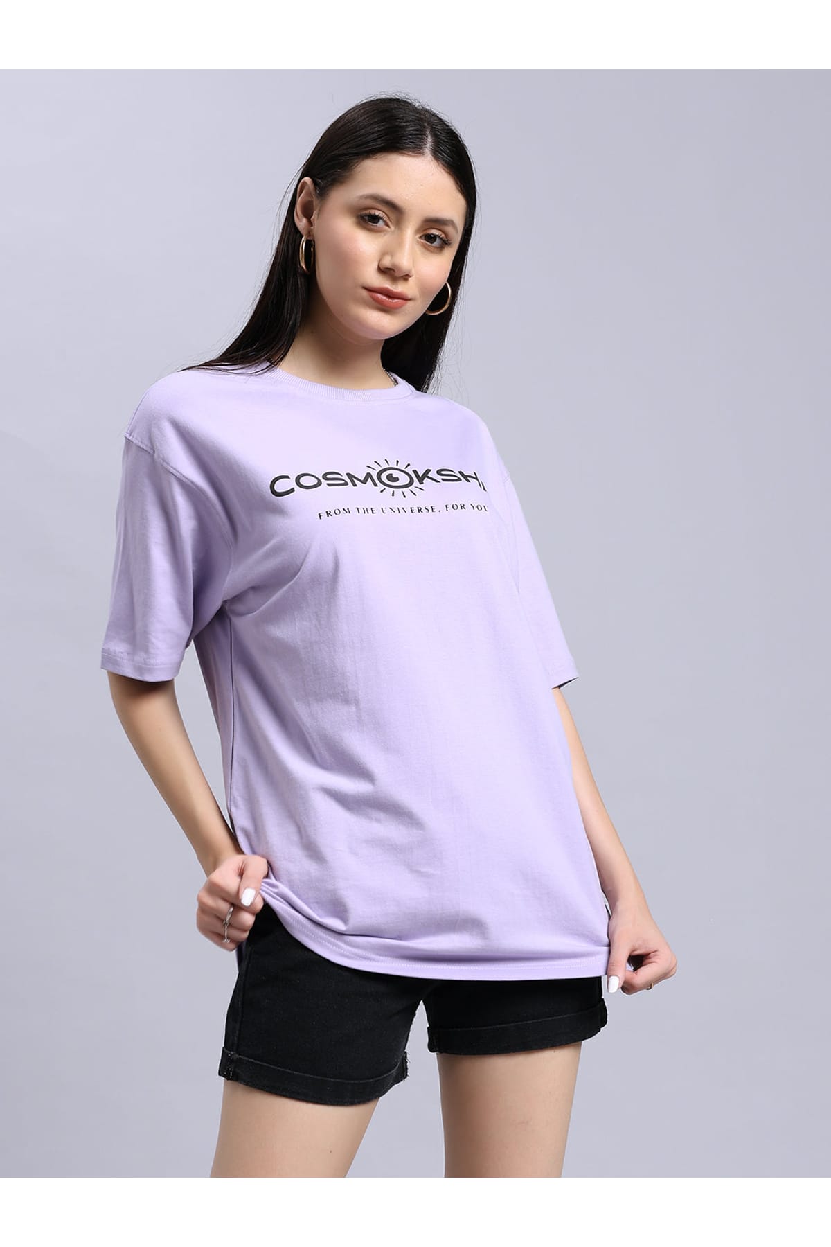 Women's Lavender Over-sized tee