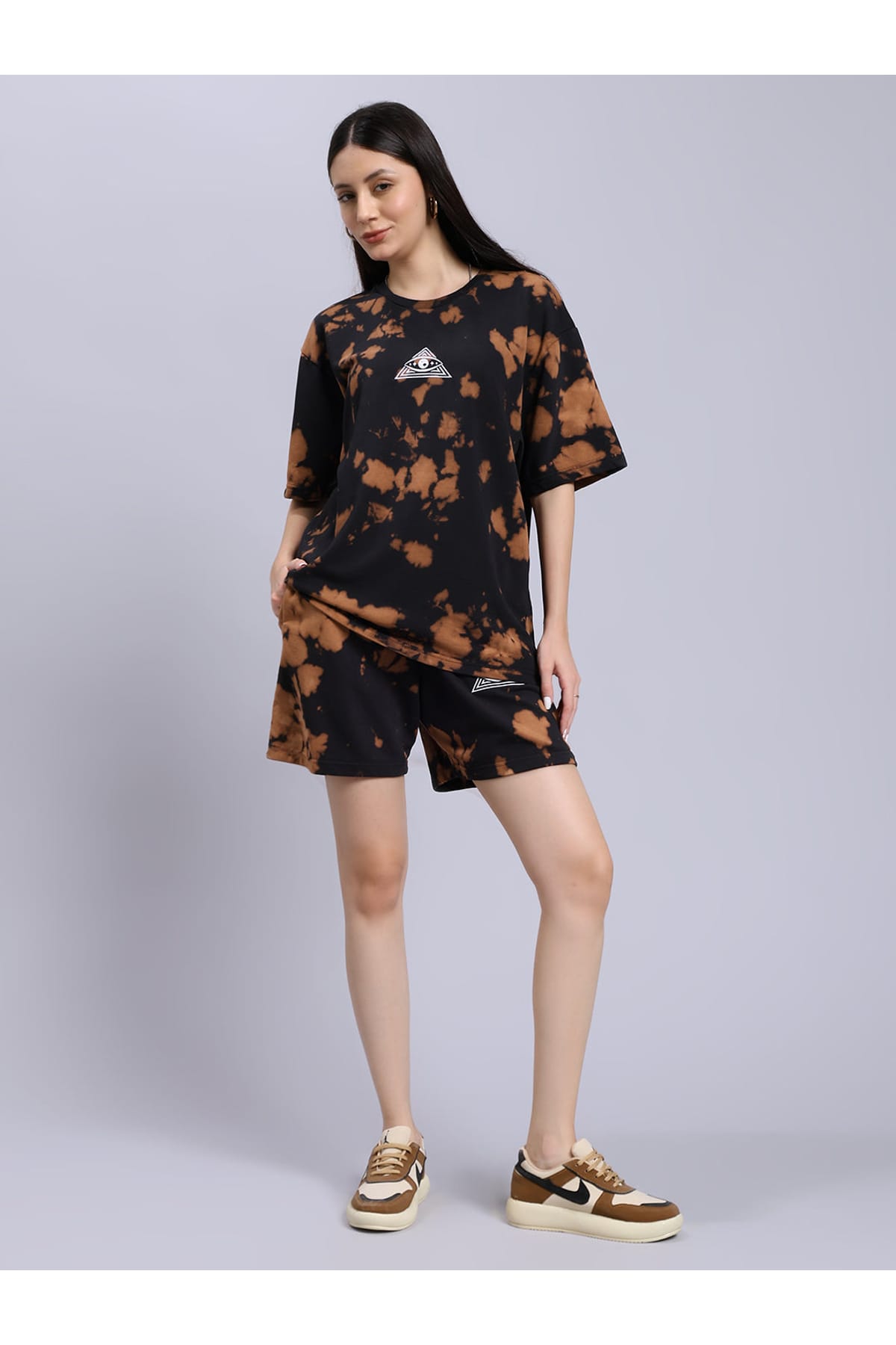 Black brown spaltter Women's co-ord set