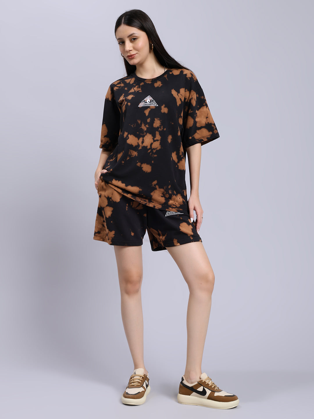 Black brown spaltter Women's co-ord set