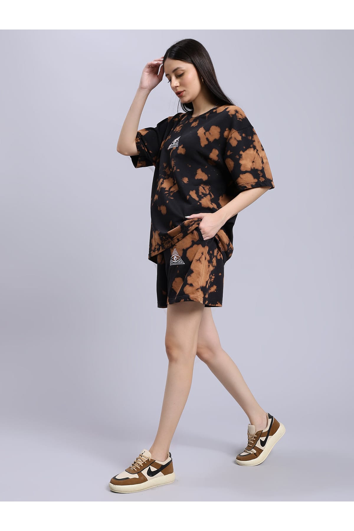 Black brown spaltter Women's co-ord set