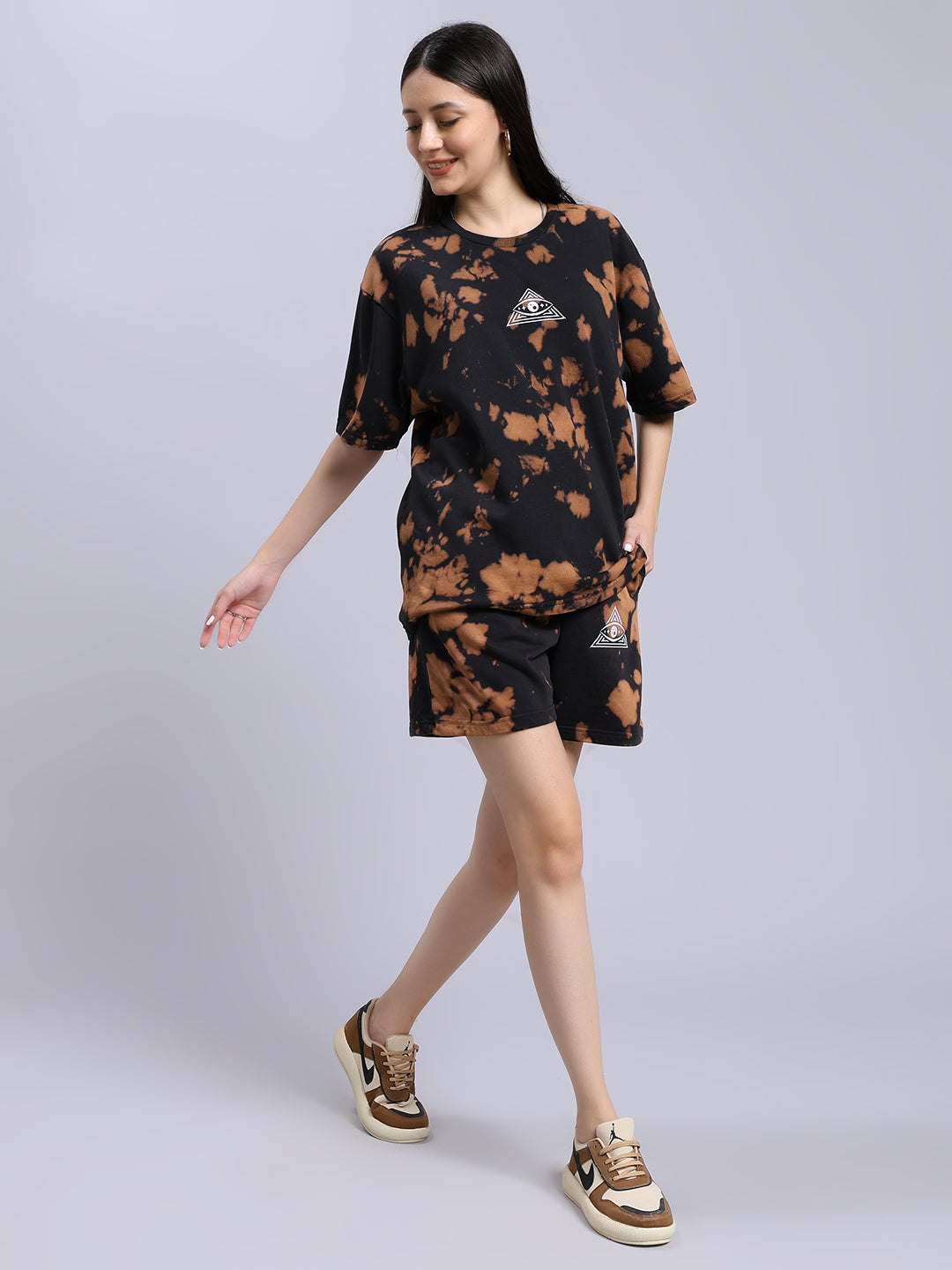 Black brown spaltter Women's co-ord set
