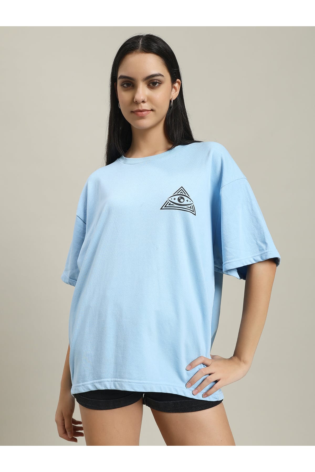 Borrowtime Baby Blue Women T-shirt