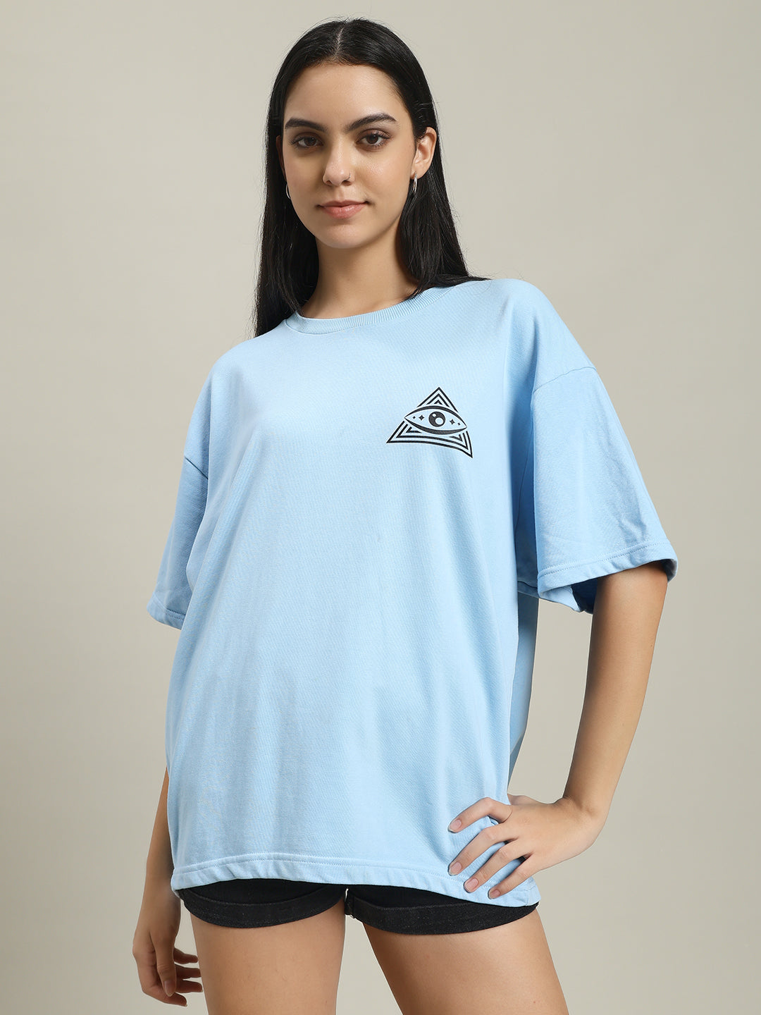 Borrowtime Baby Blue Women T-shirt