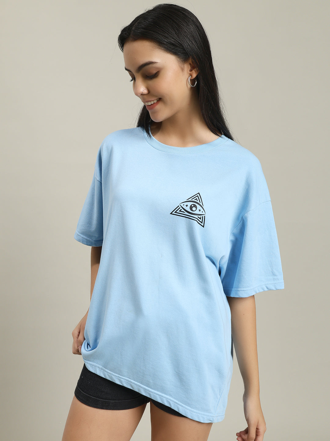 Borrowtime Baby Blue Women T-shirt