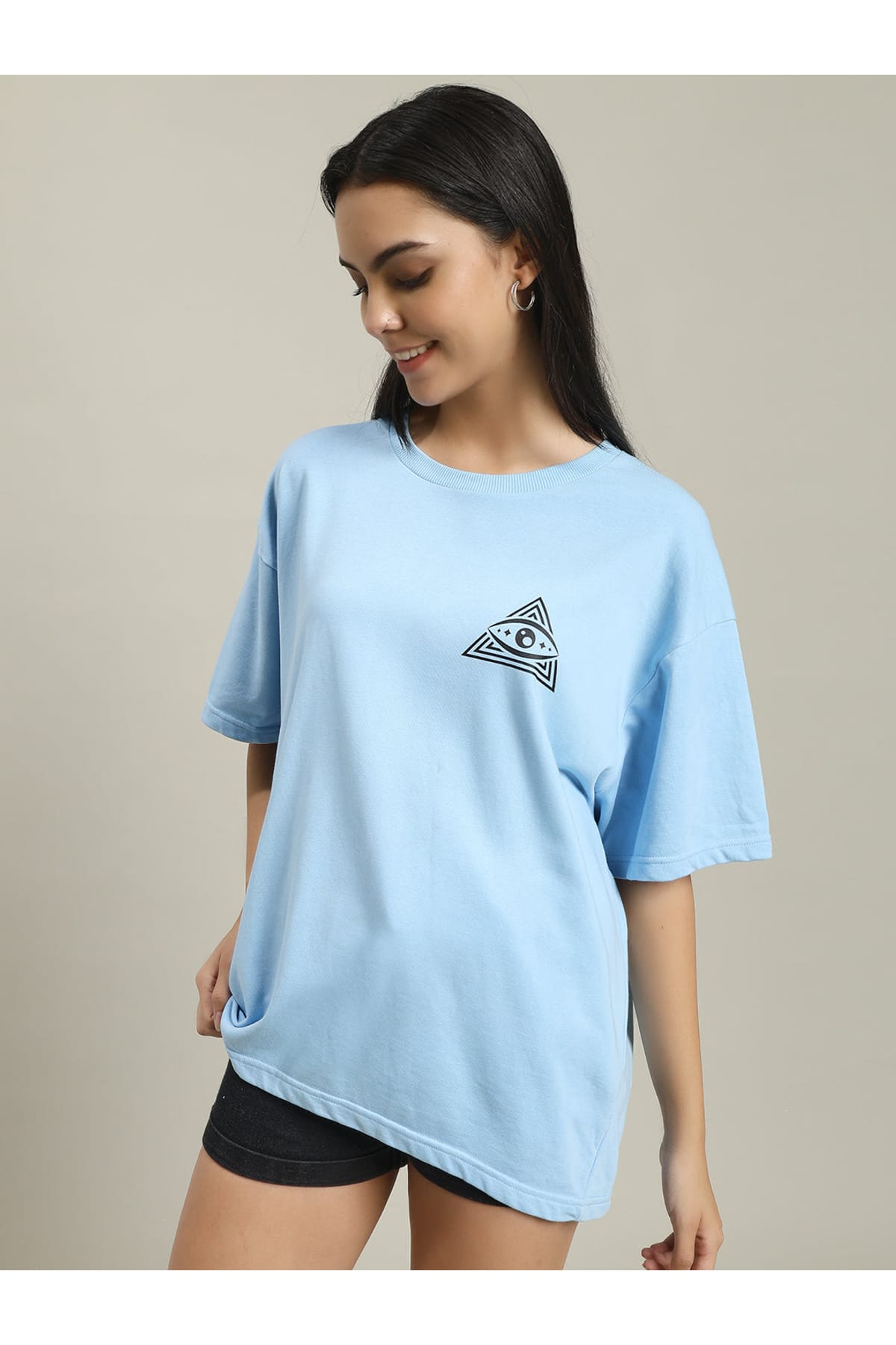 Borrowtime Baby Blue Women T-shirt