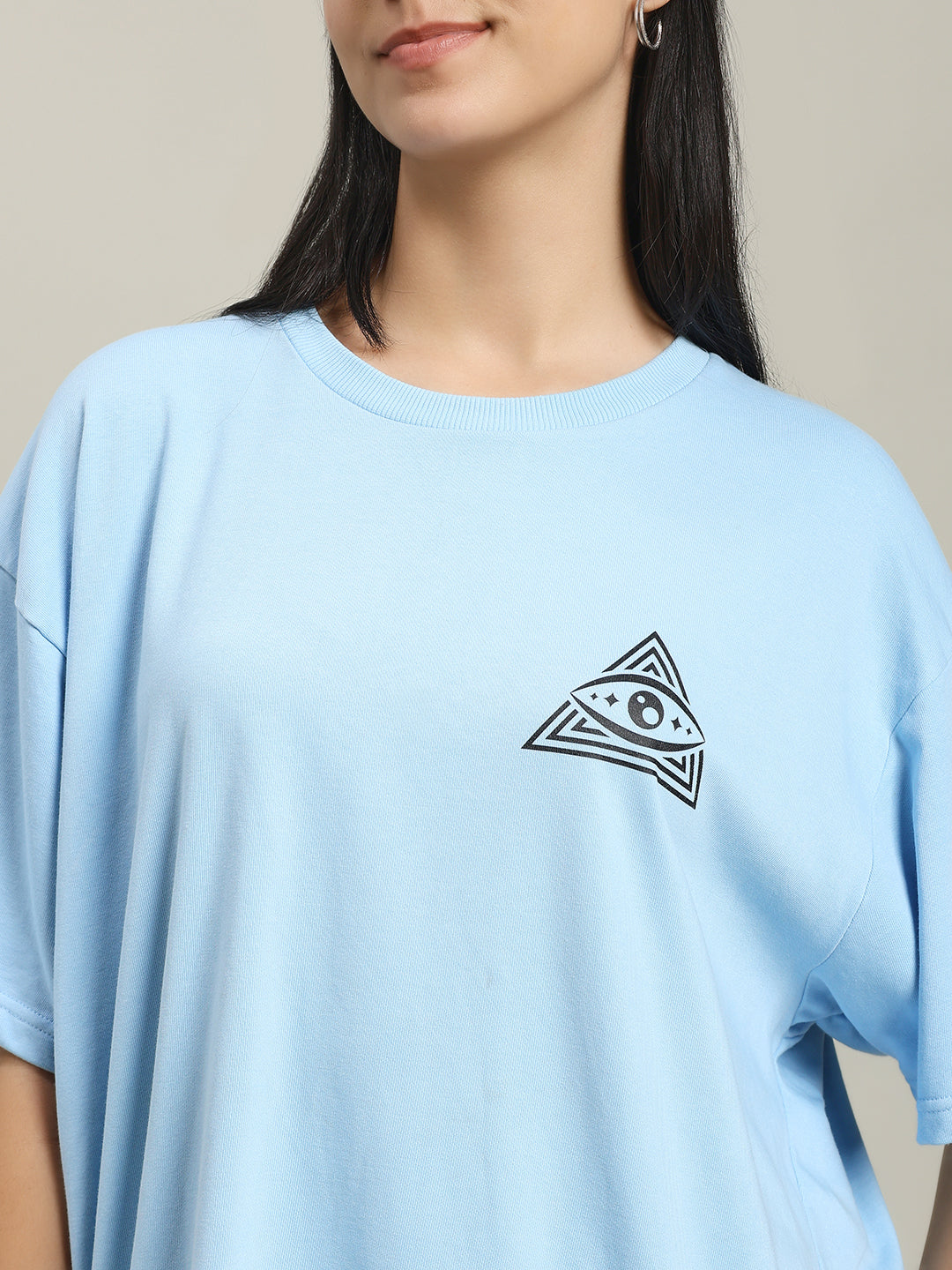 Borrowtime Baby Blue Women T-shirt