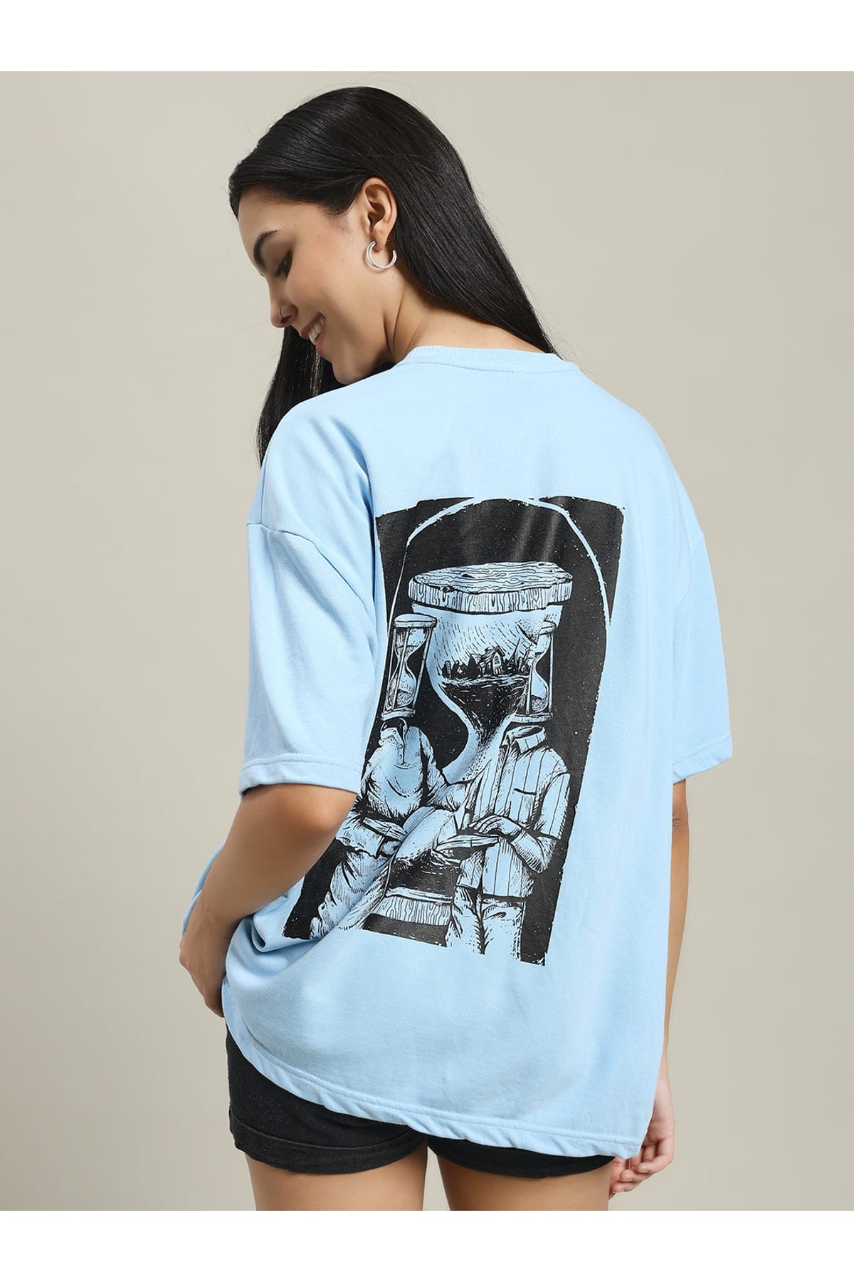 Borrowtime Baby Blue Women T-shirt