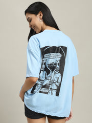 Borrowtime Baby Blue Women T-shirt