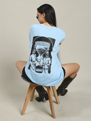 Borrowtime Baby Blue Women T-shirt