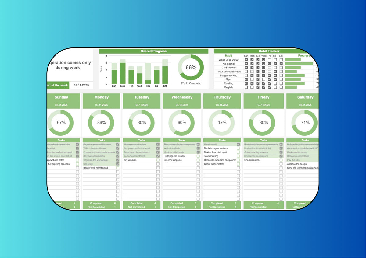 Cosmoksha – Weekly Planner