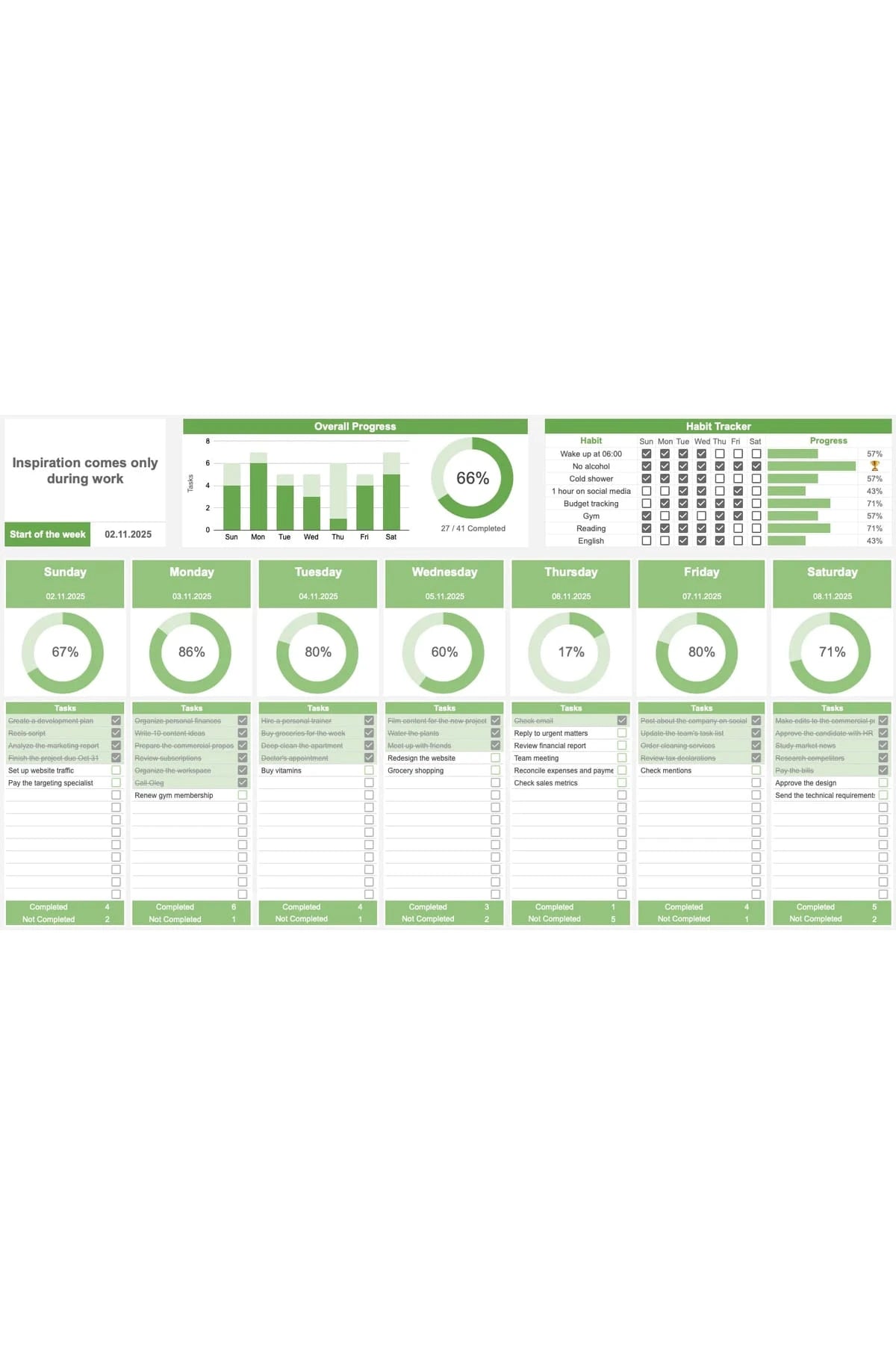 Cosmoksha – Weekly Planner